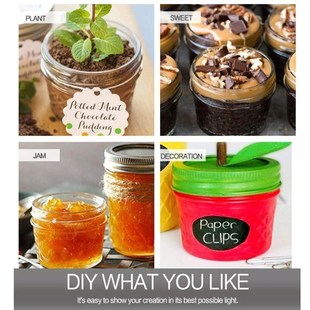 40PCS Diamond Caviar Glass Bottle Set Mini Canning Jars 120m