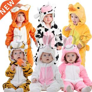 Newborn Baby Rompers Kigurumi Boy Girls Pajamas Animal Carto