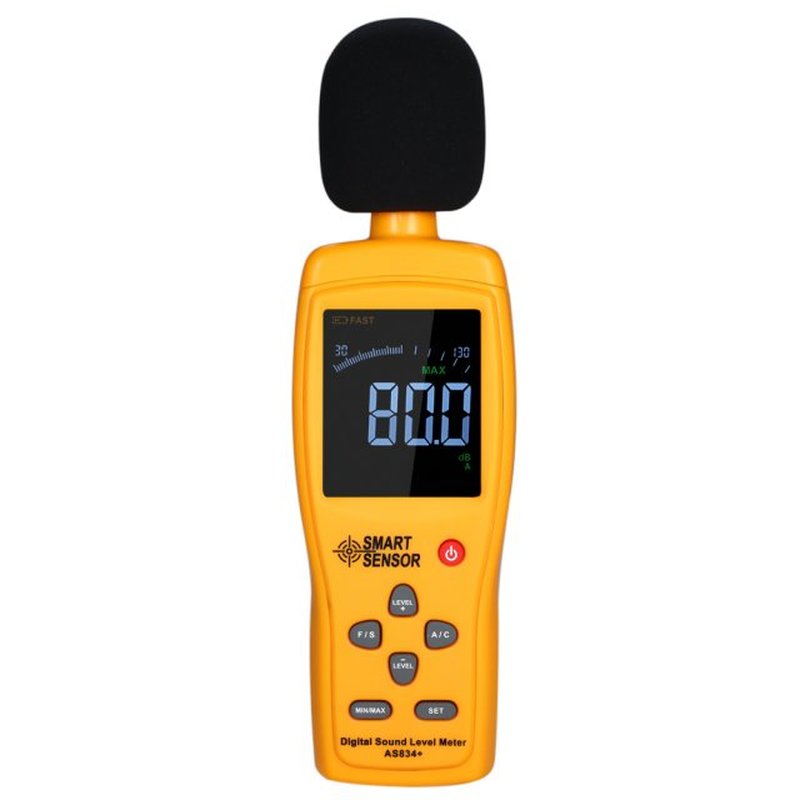 SMART SENSOR AS834  Digital LCD Sound Level Meter Noisemeter