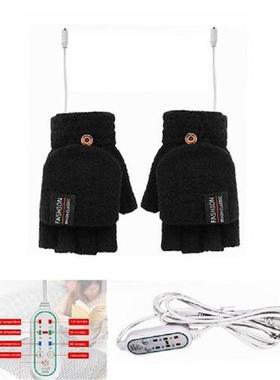 Women Men Knitted Electric Double-Sided Heating Gloves