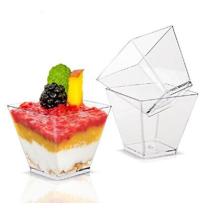 60ml Square Dessert Cup Kitchen Decor Square Mini Dessert