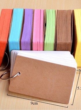50 Sheets Memo Pad Binder Ring Easy Flip Flash Cards Study C