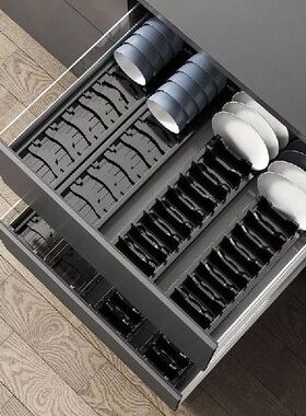 Kitchen Organizer Plate Drying Rack Bowl Pot Lid Storage