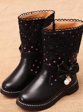 Botas de nieve de piel de vaca para ni?os, zapatos deportivo