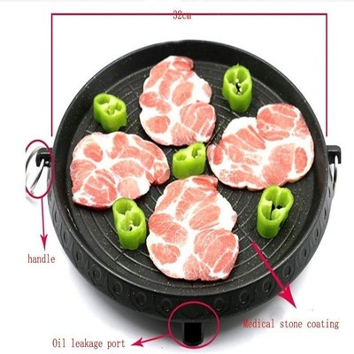 Korean Grill Pan Non-stick Bakeware Smokeless Barbecue Tray