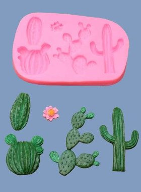 Cactus Plant Silicone Mold for Fondant Cake Decor Cupcakes