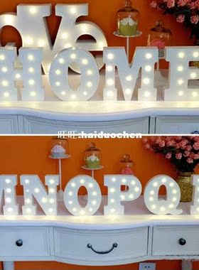 Letters Lighting Decoration Lamps Wood Letter LED Night Ligh
