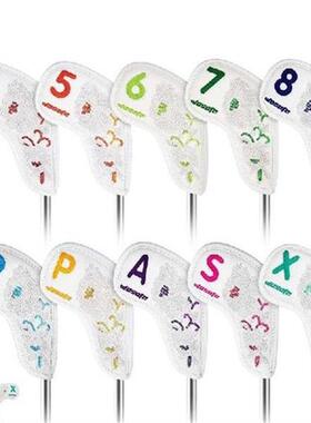 Golf Iron Covers Club Caps Set With Sequin Contrast