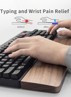Walnut Wooden Keyboard Wrist Rest Vaydeer Ergonomic Gaming D