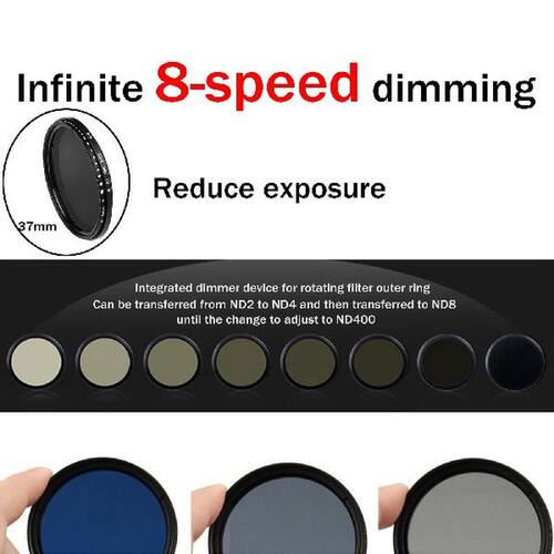 Dynamic ND2-400 Filter 52MM 58MM 62MM 67MM 72MM 77MM Slim