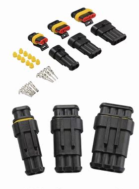 15Sets Waterproof Electrical Wire Connector 2/3/4Pins Way Mo