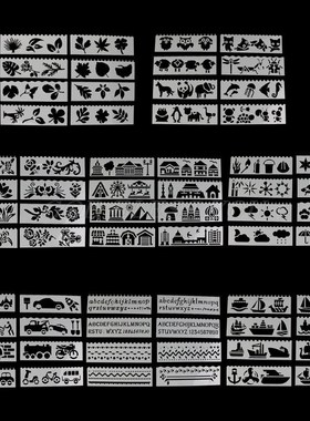 8Pcs/set Kids Plastic Drawing Template Rulers Stencils DIY P