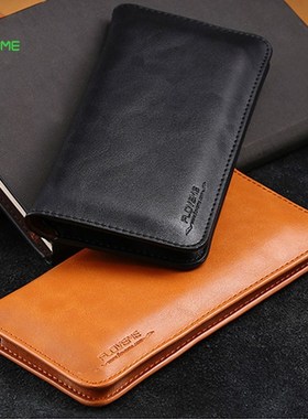 FLOVEME 5.5'' Genuine Leather Wallet Case For iPhone