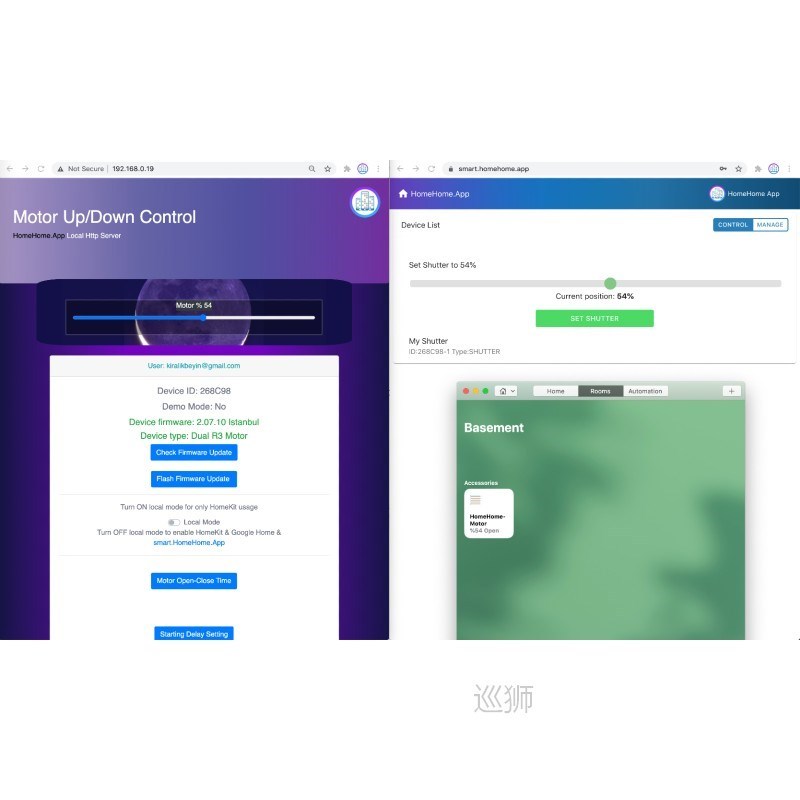Roller Shutter Curtain For Apple HomeKit Dual R3 Smart Home