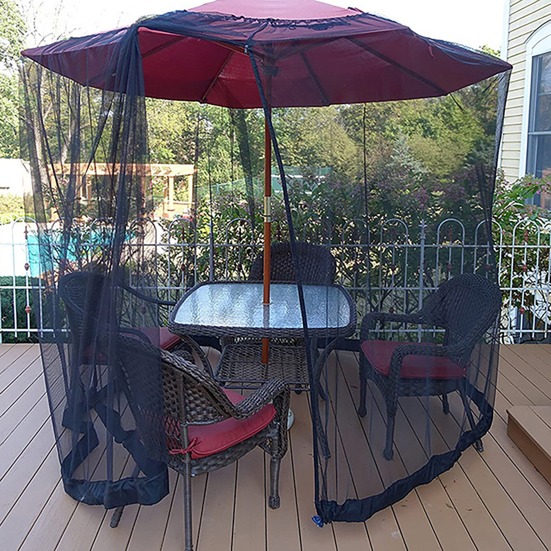 Patio Umbrella Netting Outdoor Camping Umbrella Table