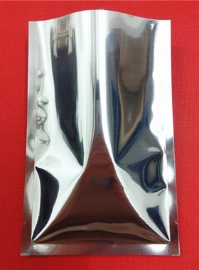100pcs/lot flat bag, 14*20cm silver aluminium foil plain po