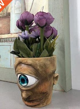 Cyclops Flower Pot Western Mythical Figures Decoration