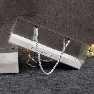 PET 10Pcs Container Transparent Cake Swiss Roll Boxes