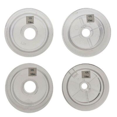 4PCS Fly Leader 50m Spools Fishing Line Tippet