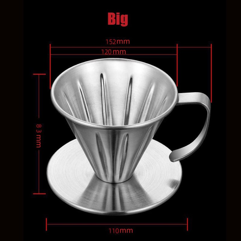 Stainless Steel Coffee Dripper Engine V60 Style Coffee Drip