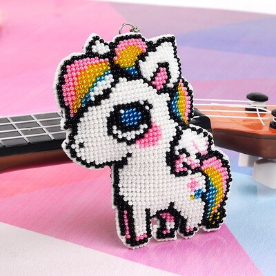 DIY Craft Stich Bead Cross Stitch Key Chain Accessories Stam