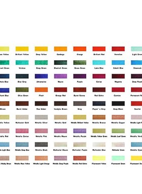 90-Color Solid Watercolor Paint Set, Basic Neon Flash Waterc