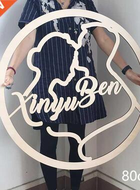 Free shipping 1pcs Personalized wood custom name Engaged par