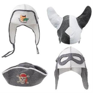 Wool Felt Sauna Hat Anti Heat Russian Banya Cap For Bath