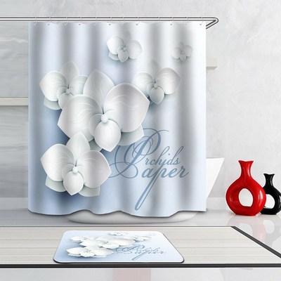 Shower Curtain, Bathroom Curtains Accessories-3D,Pure Color,