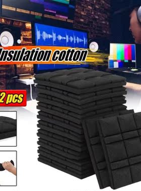 12PCS 30x30x5cm Studio Acoustic Foam Soundproof Foam Sound A