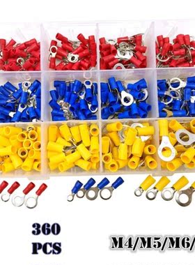 360pcs/Set Assortment Crimp Terminals AWG22-16/16-14/12-10