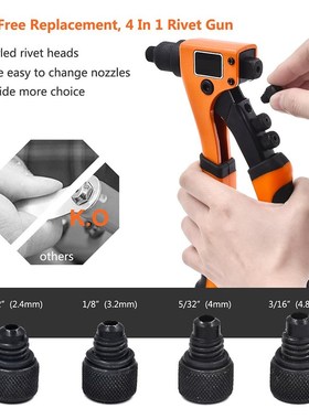 8” Hand Riveter Guns 4 in 1 Pop Heavy Duty Manual Rive