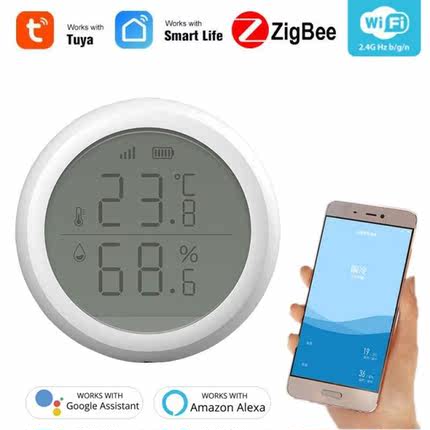 Tuya Zigbee Temperature And Humidity Sensor With LCD Screen
