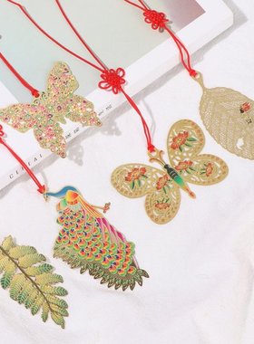 Chinese Knot Vintage Style Metal Bookmark Reading Page Separ