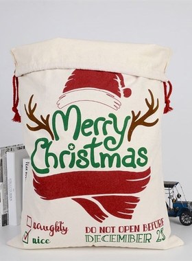 5pcs Large Canvas Merry Christmas Santa Sack Xmas Stocking