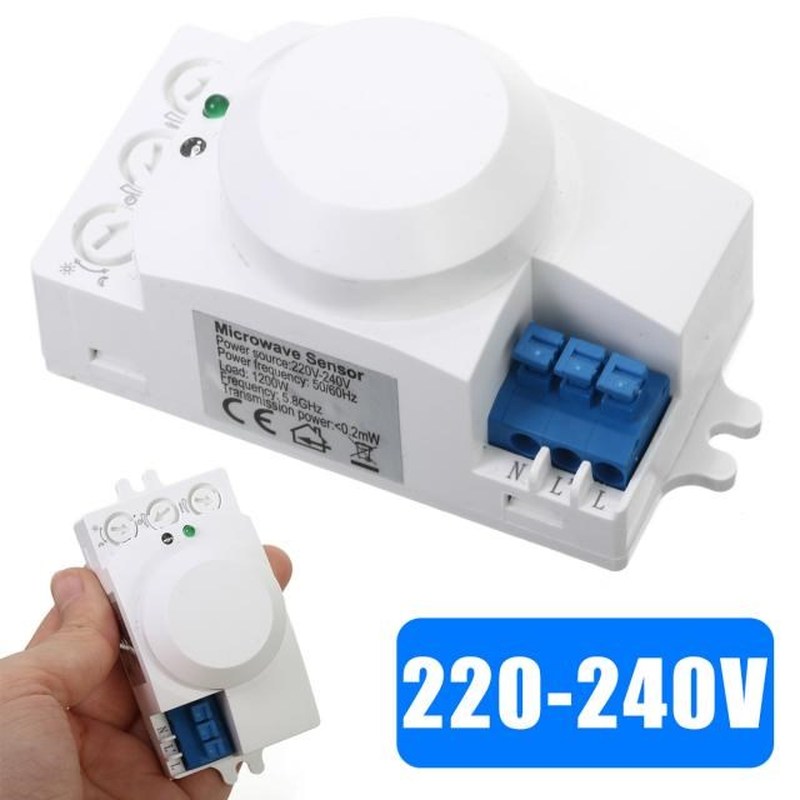 220V 5.8GHz Microwave Sensor Switch Auto Induction Movement