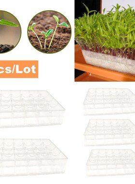 5pcs Garden Agriculture Seedling Tray Nursery Pots Transpare