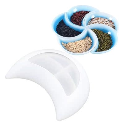 Moon Shaped Tray Epoxy Mold Resin Silicone Glue Mirror Mold