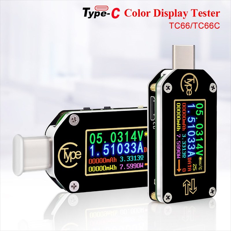 TC66/TC66C TC64 Type-C PD Trigger USB-C Voltmeter Ammeter Vo