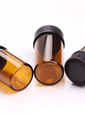 100pcs High Quality 1ml/2ml/3ml/5ml Dram Amber Glass Essenti