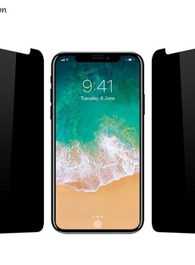 Privacy Black Screen Protector For Apple iPhone X XS Max 6