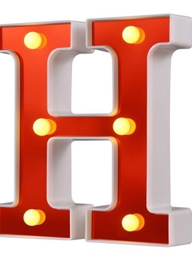 Red Plastic 26 Letters LED Night Light Marquee Sign Alphabe