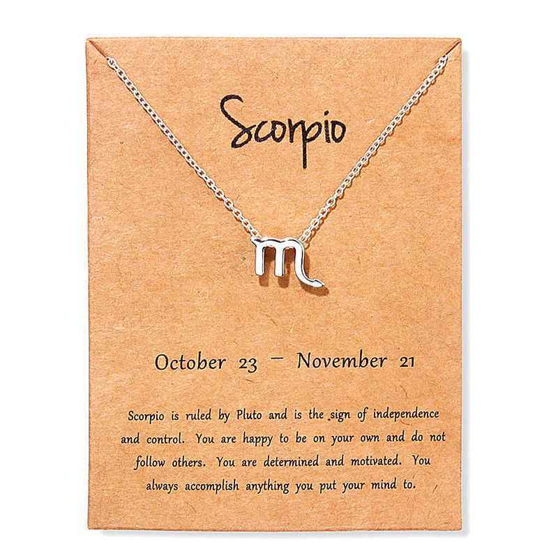 Hot Vintage Scorpio Aries Virgo Message Card Jewelry 12