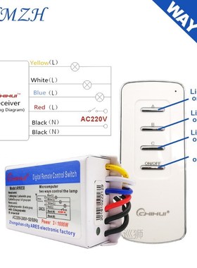 CHIHUI AC 220V--240V 4 Way 5 Sections ON/OFF Smart Digital W