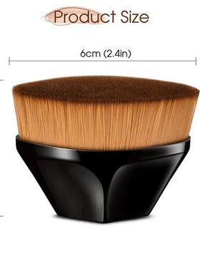 Portable Foundation Makeup Brush Flat Top Kabuki Hexagon Fac