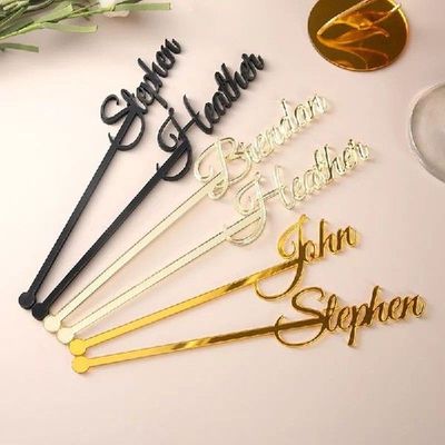 swizzle sticks table centerpiece Party picks Name drink
