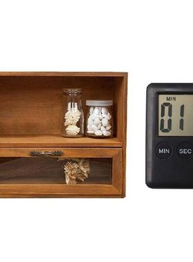 Timer With Egg And Magnet With Wood Cabinet Box