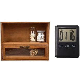 Timer With Egg And Magnet With Wood Cabinet Box