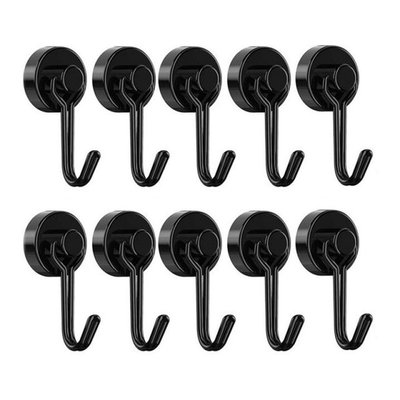 10Pcs Magnetic Hooks, Heavy Duty Neodymium Magnet Hook for I