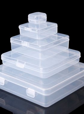 Square Transparent Plastic Jewelry Storage Boxes Beads Ring